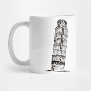 Leaning Tower of PISA Italy Pen And Ink Illustration Mug